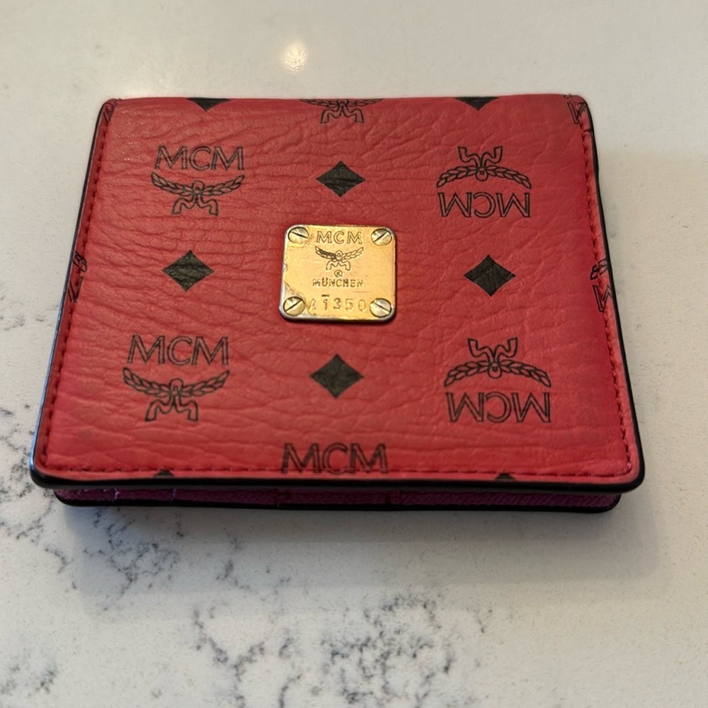 MCM pink mini walllet
